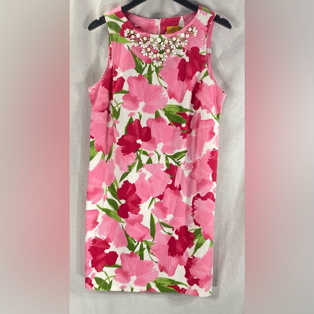 Ruby Rd. Pink and Green Floral Dress